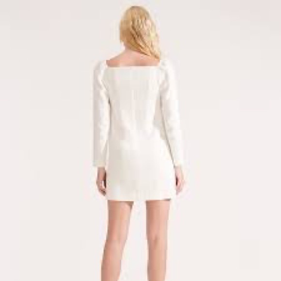 Veronica Beard Alona Tweed Mini Dress in Ivory | 10 | NWT - Picture 3 of 4